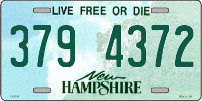 NH license plate 3794372