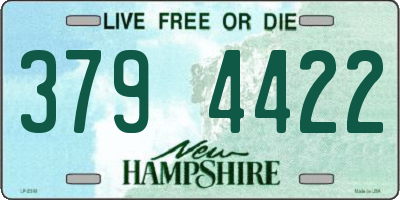 NH license plate 3794422
