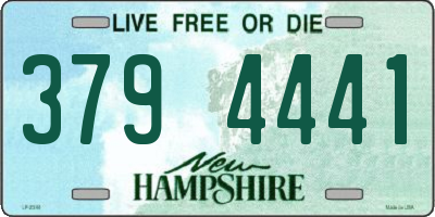 NH license plate 3794441
