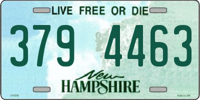 NH license plate 3794463