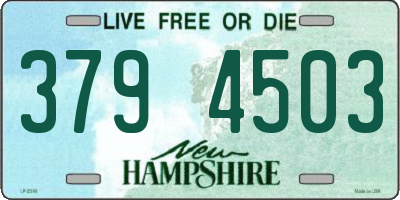 NH license plate 3794503