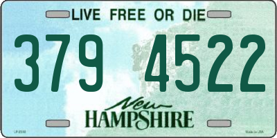 NH license plate 3794522