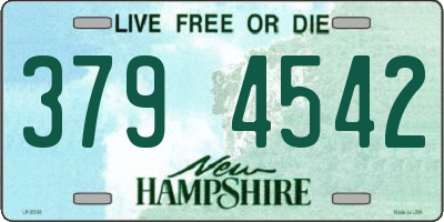 NH license plate 3794542