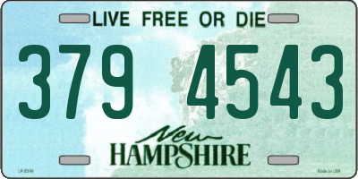 NH license plate 3794543