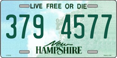 NH license plate 3794577