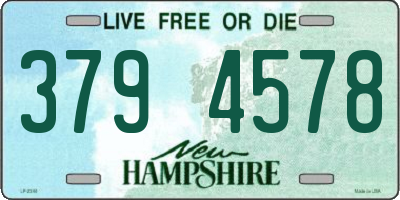 NH license plate 3794578