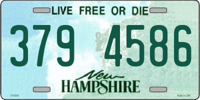 NH license plate 3794586