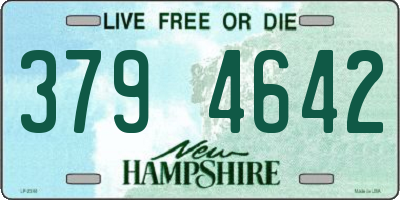 NH license plate 3794642