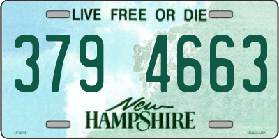 NH license plate 3794663