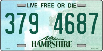 NH license plate 3794687