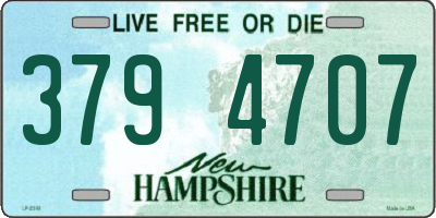 NH license plate 3794707