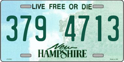 NH license plate 3794713