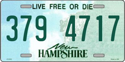 NH license plate 3794717