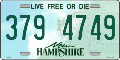 NH license plate 3794749