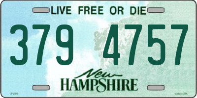 NH license plate 3794757