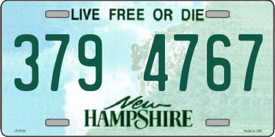 NH license plate 3794767