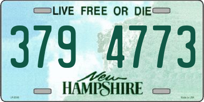 NH license plate 3794773