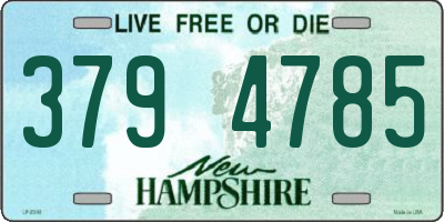 NH license plate 3794785