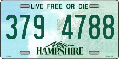 NH license plate 3794788