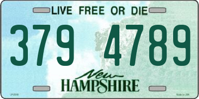NH license plate 3794789