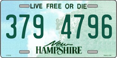 NH license plate 3794796
