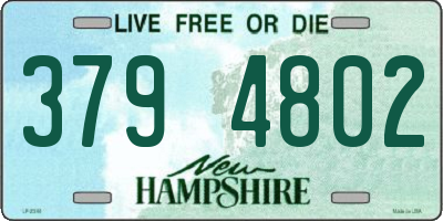 NH license plate 3794802