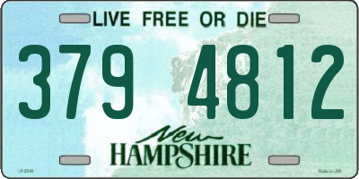 NH license plate 3794812