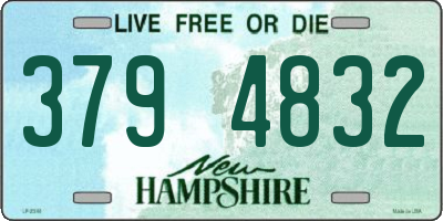 NH license plate 3794832