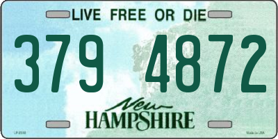 NH license plate 3794872