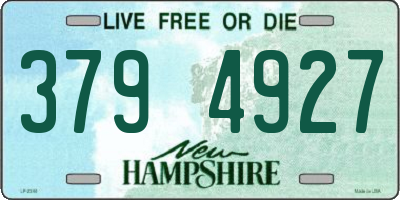 NH license plate 3794927