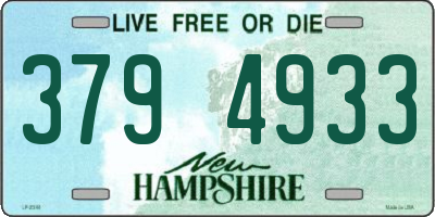 NH license plate 3794933