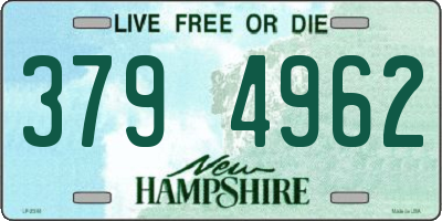 NH license plate 3794962