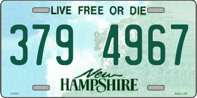 NH license plate 3794967