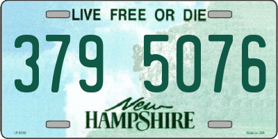NH license plate 3795076