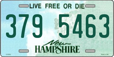 NH license plate 3795463