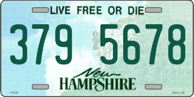 NH license plate 3795678