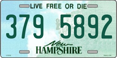 NH license plate 3795892