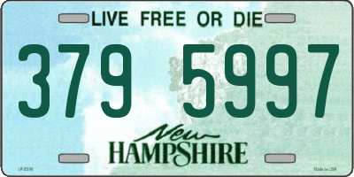 NH license plate 3795997