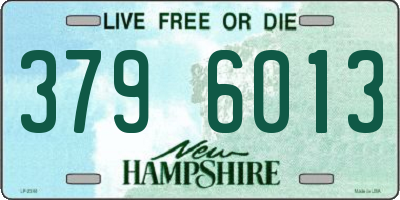 NH license plate 3796013