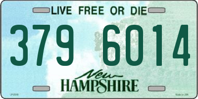 NH license plate 3796014