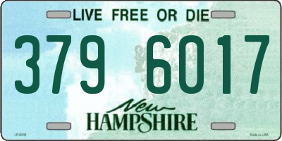 NH license plate 3796017