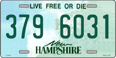 NH license plate 3796031