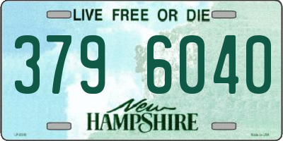 NH license plate 3796040