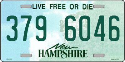 NH license plate 3796046
