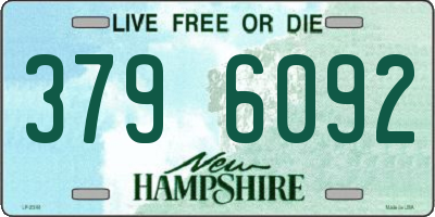 NH license plate 3796092