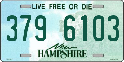 NH license plate 3796103