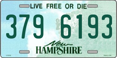 NH license plate 3796193