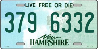 NH license plate 3796332