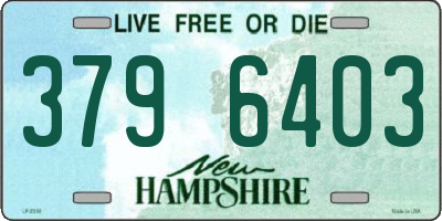 NH license plate 3796403