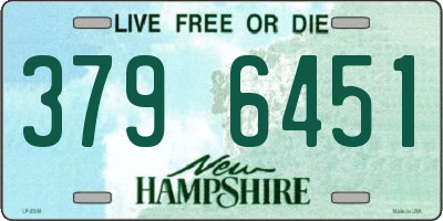 NH license plate 3796451
